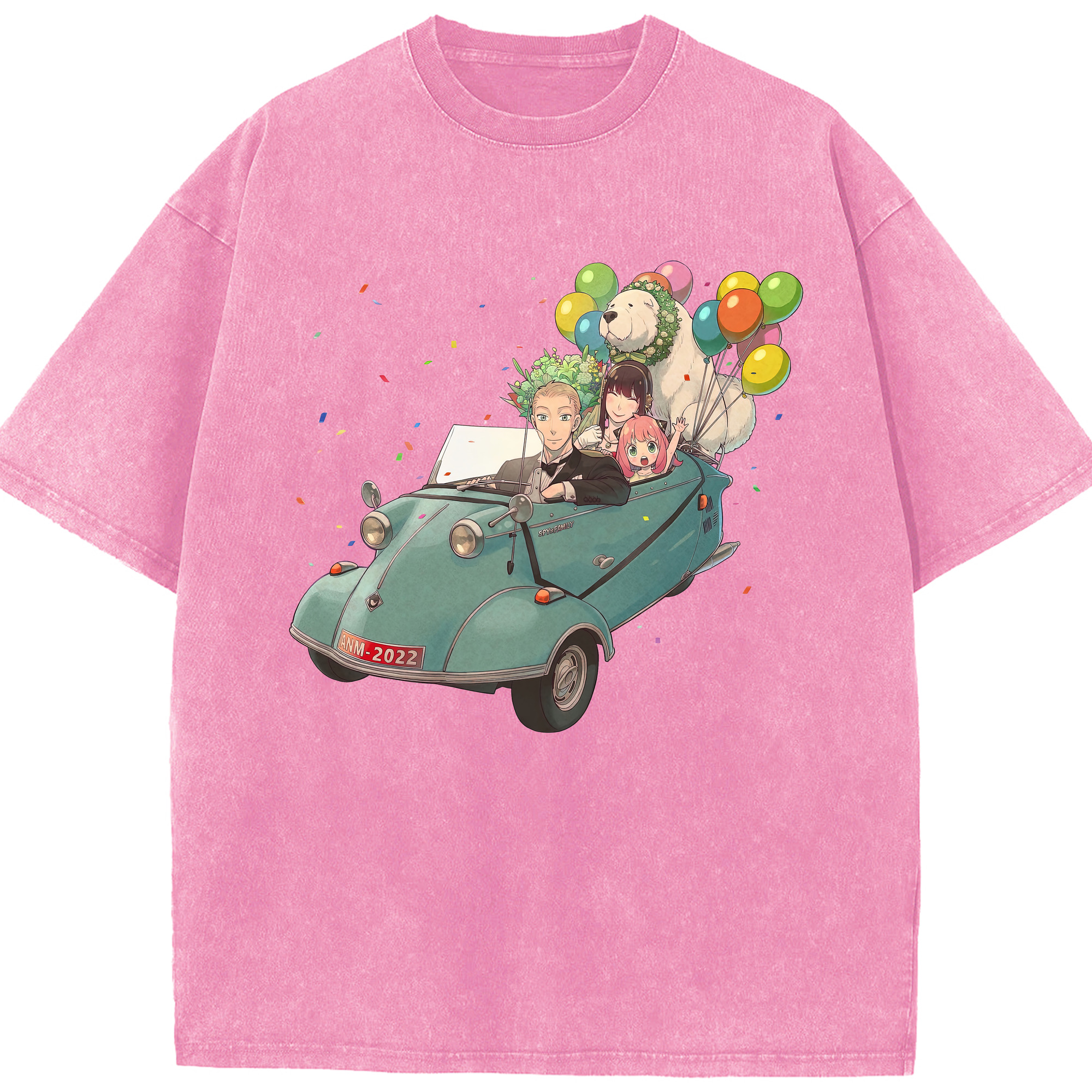 （画像用） SPY×FAMILY间谍家家酒 綿100% ヴィンテージ風 半袖Tシャツ（フロントプリント）